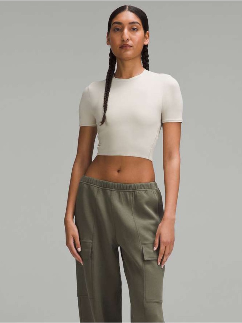 Lululemon Wundermost Ultra-Soft Nulu Crewneck Cropped T-Shirt